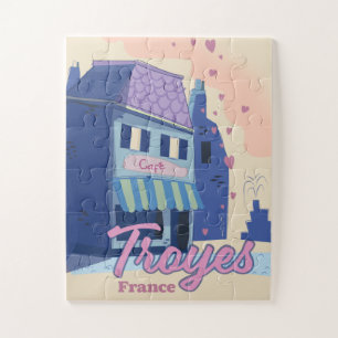 Quebra-cabeça Cartaz de viagem Troyes França