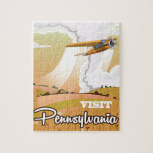 Quebra-cabeça cartaz de viagem vintage da Pensilvânia