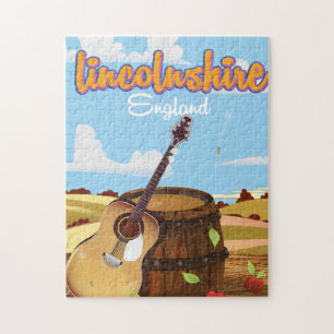 Quebra-cabeça Cartaz de viagem vintage de Lincolnshire, Inglater