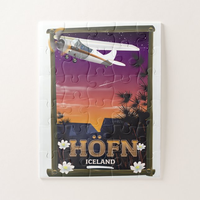 Quebra-cabeça Cartaz de voo Höfn Islândia (Vertical)
