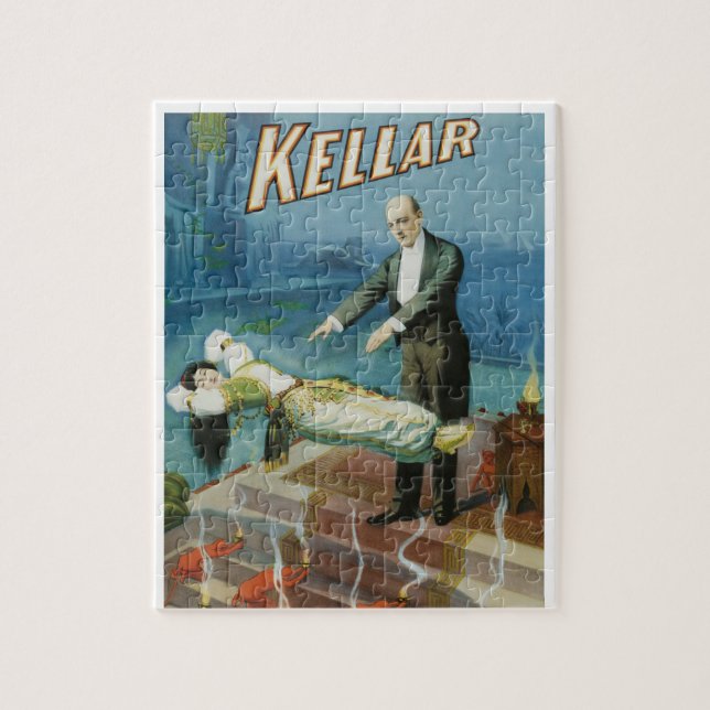 Quebra-cabeça Cartaz Mágico Vintage, Mágico Harry Kellar (Vertical)