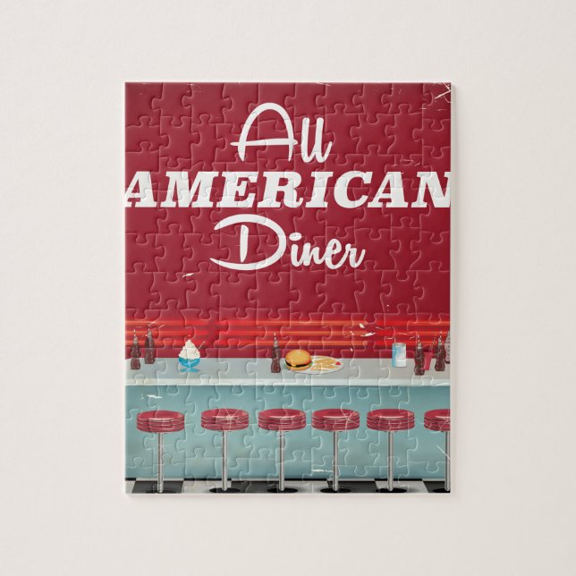 Quebra-cabeça Cartaz Retro do Diner All American (Vertical)