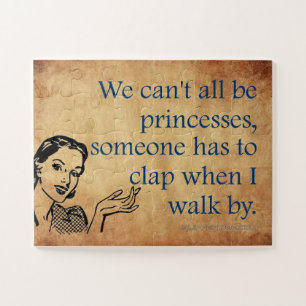 Quebra-cabeça Cartaz retrô vintage das princesas da SlipperyJoe'