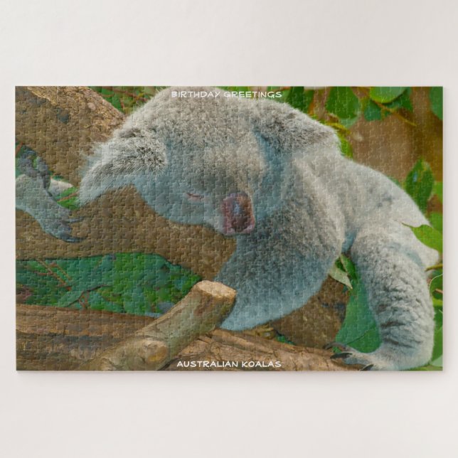 Quebra-cabeça Cartões de aniversários australianos Koalas (Horizontal)