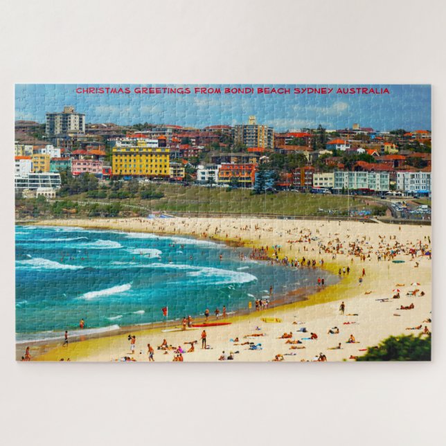 Quebra-cabeça Cartões de aniversários Bondi Beach Sydney Austrál (Horizontal)