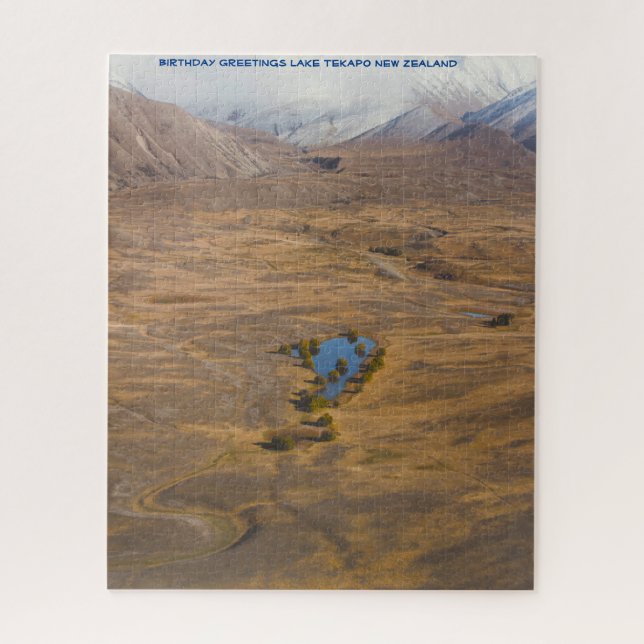 Quebra-cabeça Cartões de aniversários Lago Tekapo Nova Zelândia (Vertical)