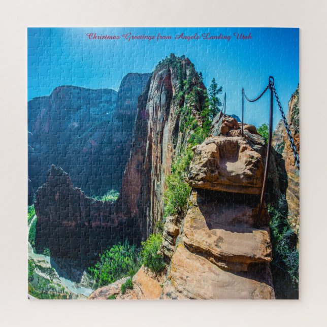 Quebra-cabeça Cartões de natal de Angels Landing Utah (Vertical)