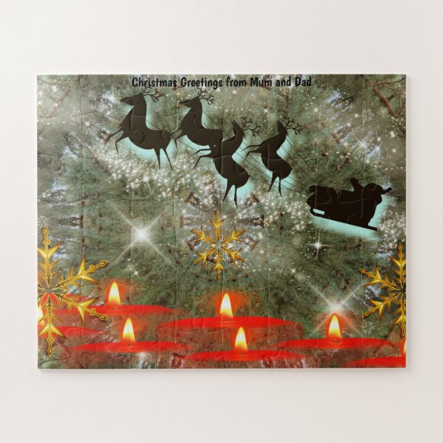 Quebra-cabeça Cartões de natal de Mãe e Pai (Horizontal)