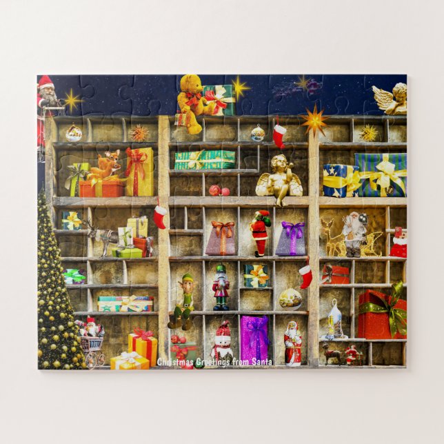 Quebra-cabeça Cartões de natal de Papais noeis (Horizontal)