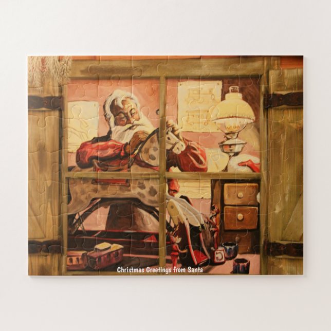 Quebra-cabeça Cartões de natal de Papais noeis (Horizontal)