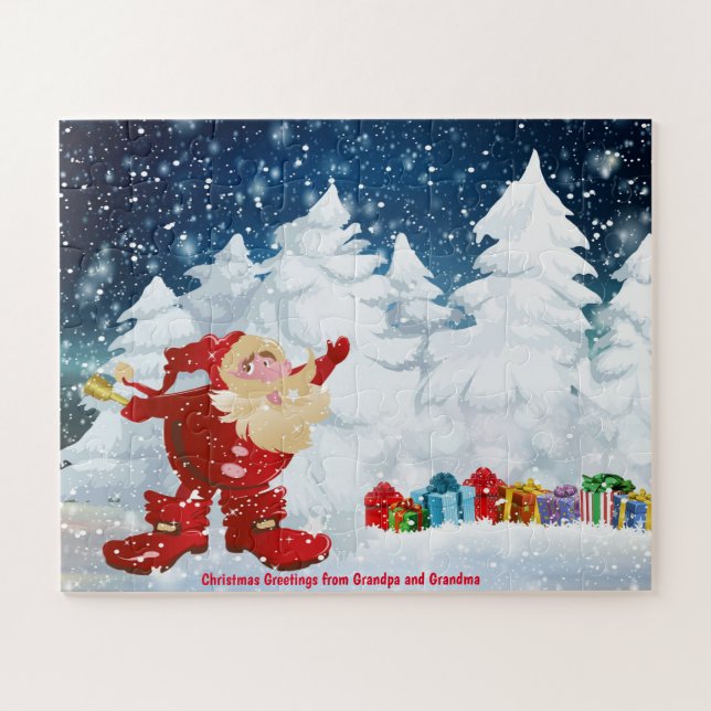 Quebra-cabeça Cartões de natal do vovô e da vovó (Horizontal)