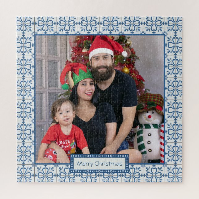 Quebra-cabeça Cartolina de Natal e pétalas de flores (Vertical)