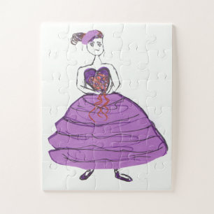 Quebra-cabeça Cartoon Bridesmaid