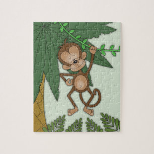 Quebra-cabeça Cartoon de Macaco-Bebê