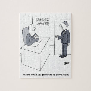 Quebra-cabeça Cartoon do Office de Empréstimos Bancários