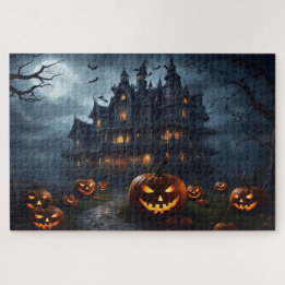 Quebra-cabeça Casa assombrada e Jack-O-Lanternas