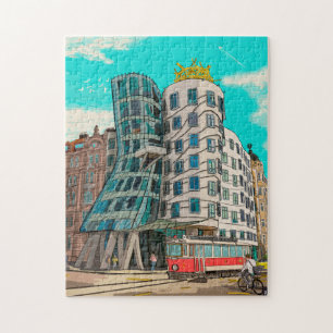Quebra-cabeça Casa Dançante Praga República Checa Arte Impressio