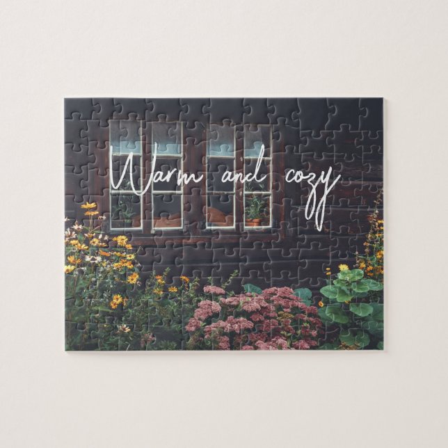 Quebra-cabeça Casa de campo com jardim rústico (Horizontal)