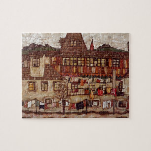 Quebra-cabeça Casa de Egon Schiele- com lavanderia de secagem
