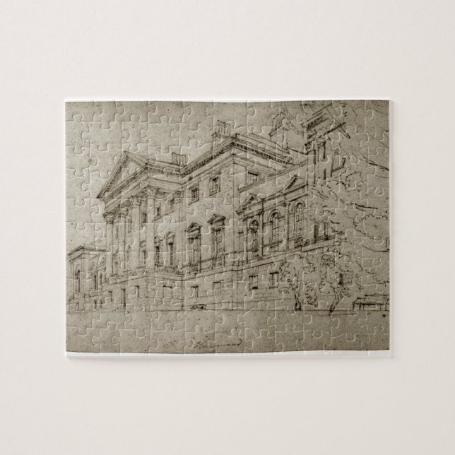 Quebra-cabeça Casa de Harewood, Yorkshire, c.1798 (grafite no (Horizontal)