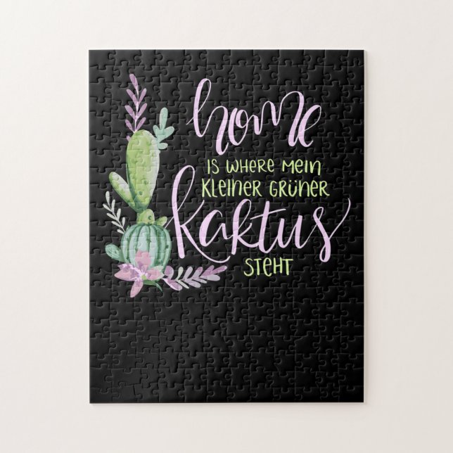 Quebra-cabeça Casa É Onde Meus Suculentos Estão (Vertical)