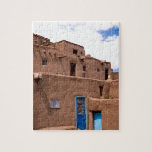 Quebra-cabeça Casa New mexico do povoado indígeno de Taos Adobe