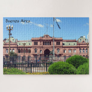 Quebra-cabeça casa rosada