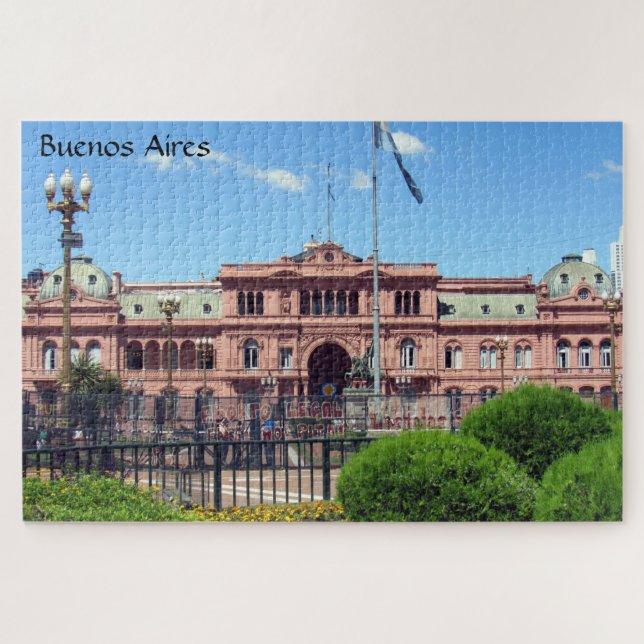 Quebra-cabeça casa rosada (Horizontal)