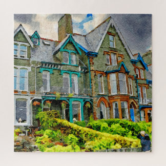 Quebra-cabeça Casa vitoriana em Keswick pintada em aquarela