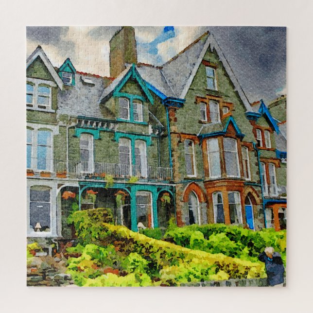 Quebra-cabeça Casa vitoriana em Keswick pintada em aquarela (Vertical)