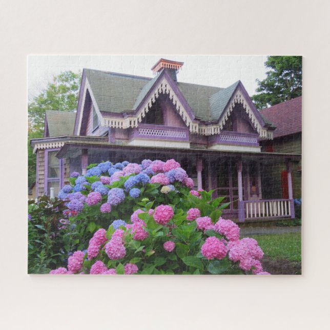 Quebra-cabeça Casa Vitoriana Roxa - Martha's Vineyard (Horizontal)