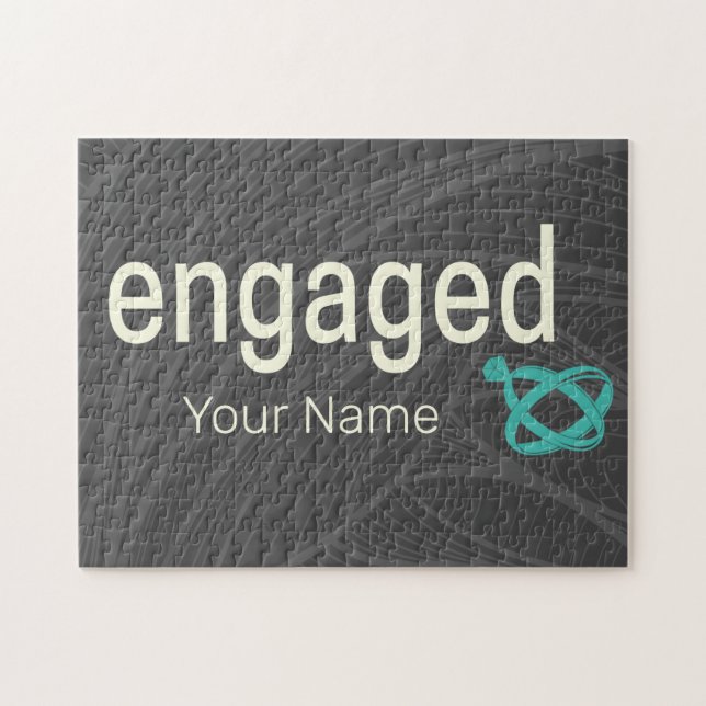 Quebra-cabeça Casais de Anéis Envolvidos Festa de Solteiro ou Ca (Horizontal)