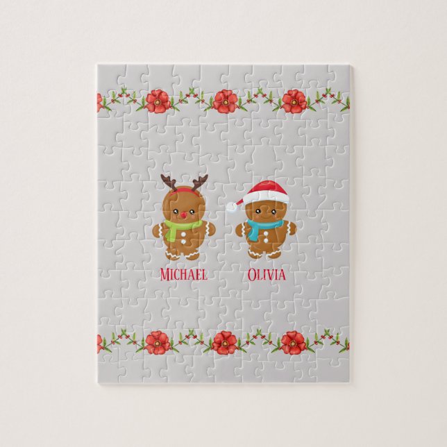 Quebra-cabeça Casal de Cookie Gingerbird (Vertical)