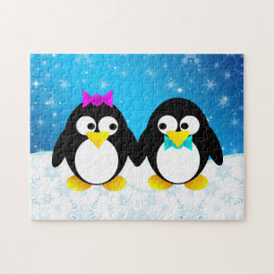 Quebra-cabeça Casal de Pinguins