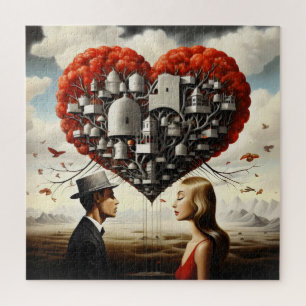 Quebra-cabeça Casal no Amor Surrealismo
