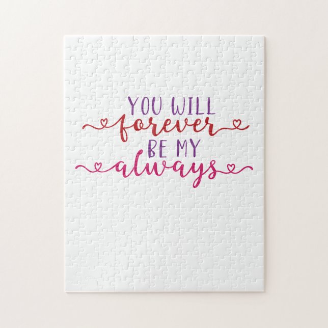 Quebra-cabeça Casal Presente Que Você Sempre Será Meu (Vertical)