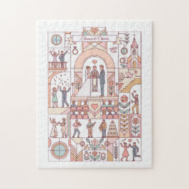 Quebra-cabeça Casamento de Conto de Fadas Art Déco