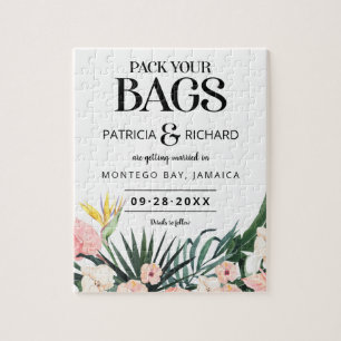 Quebra-cabeça Casamento De Destino Tropical Salvar A Data