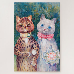 Quebra-cabeça Casamento de Gato, Casamento, Noiva, Louis Wain