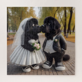 Quebra-cabeça Casamento de newfs