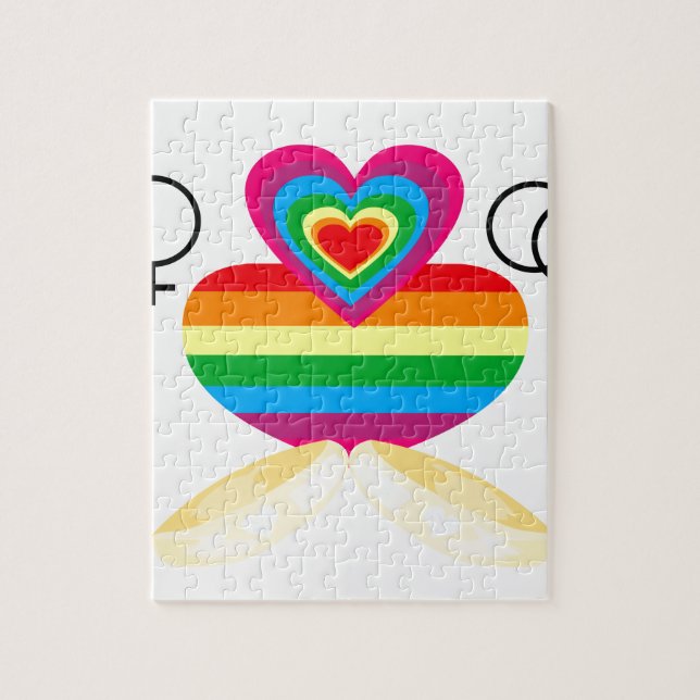 Quebra-cabeça casamento gay (Vertical)