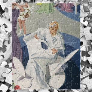 Quebra-cabeça Casamento vintage, Meio século Moderno Arte Noiva