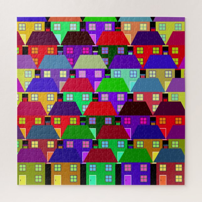 QUEBRA-CABEÇA CASAS COLORIDAS COMUNIDADE DOMÉSTICA (Vertical)