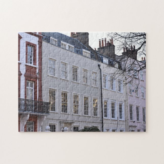 Quebra-cabeça Casas coloridas em Londres, Inglaterra, Reino Unid (Horizontal)