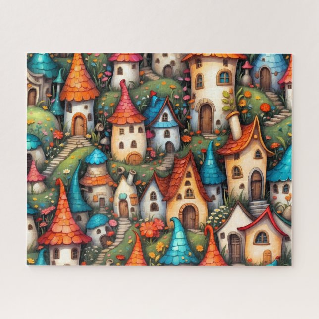 Quebra-cabeça Casas de Contos de Fadas Caprichosos Padrão (Horizontal)