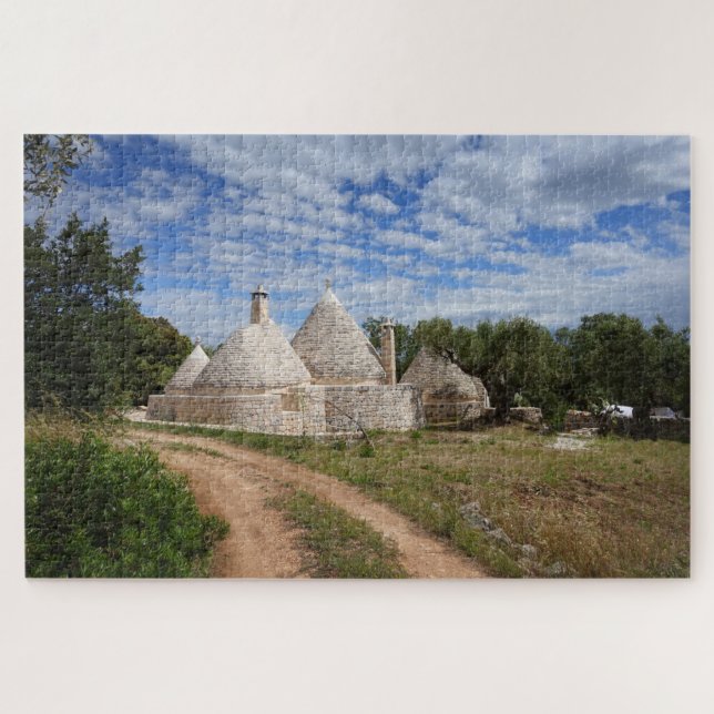 Quebra-cabeça Casas de Trulli em Puglia/Apulia (Horizontal)