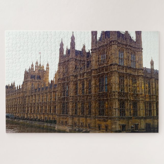 Quebra-cabeça Casas do Parlamento Londres. (Horizontal)