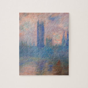 Quebra-cabeça Casas do parlamento, Westminster por Claude Monet