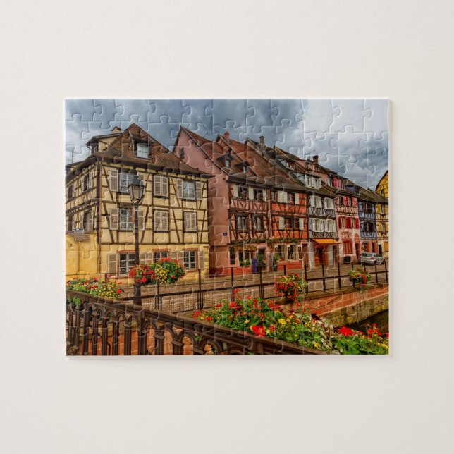 Quebra-cabeça Casas em Colmar, Alsácia, França (Horizontal)