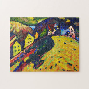 Quebra-cabeça Casas em Murnau, Wassily Kandinsky